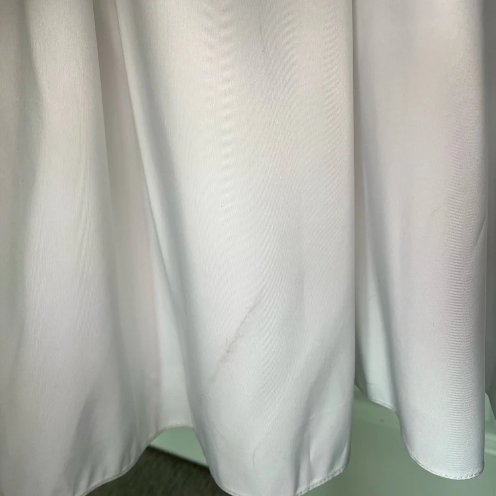 David's Bridal White Strapless Wedding Dress - Picture 8 of 8